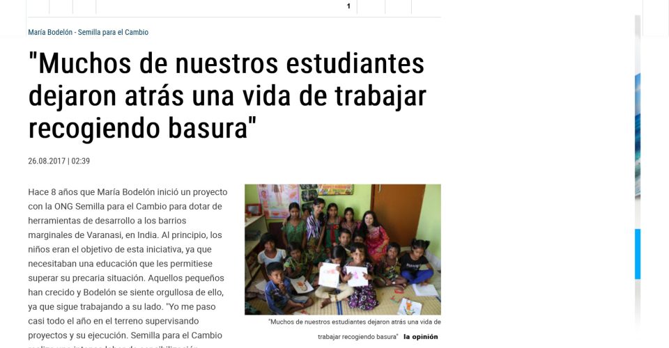 "Muchos de nuestros estudiantes dejaron atrás una vida de traba